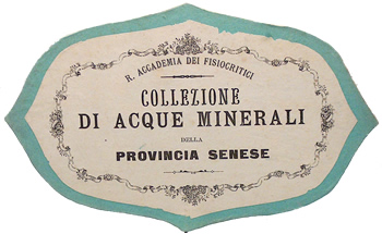 Collezione di Acque Minerali della Provincia Senese